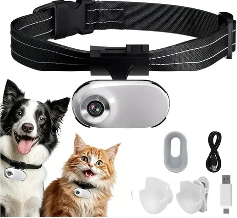 HD 1080P Cat Camera Collar with Video Record Wireless Mini Sport cam,