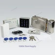 Remote Controlled RFID Door Access Control System Kit + Electric Lock + Doorbell
