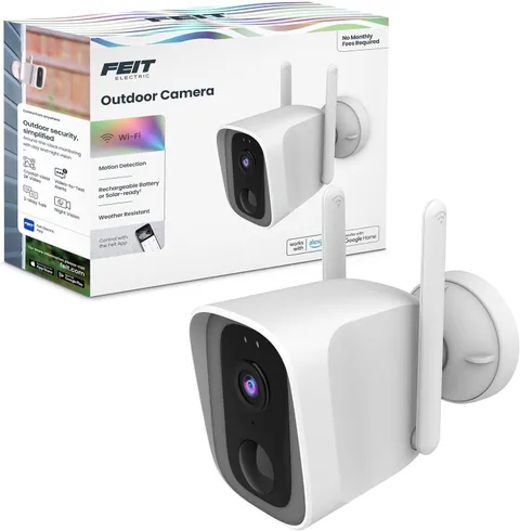 Feit Electric Outdoor Wireless Security Camera, 1080p HD, Motion Battery Powered