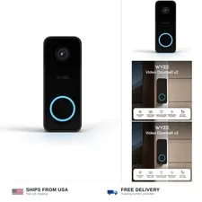 Wyze Video Doorbell v2, Wired, 2K Video, Two-Way Audio, Color Night Vision, C...