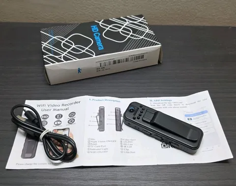 Mini Body Camera Wifi Video Recorder. 1080P Use With App Night Vision 