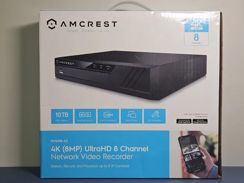 Amcrest NV4108-A2 Network Video Recorder 4K 8MP UltraHD 8 Channel - New & Sealed
