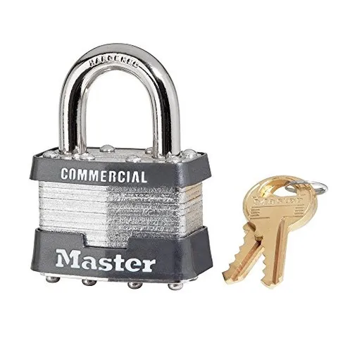 1dot75inx 1dot75inWx1to3by4inL Laminated Steel Dual Ball Bearing Locking Padlock