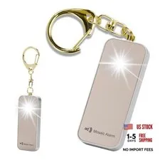 Ultrathin Personal Alarm Rainproof Ultra-Lightweight (0.8 oz) Bulky-Free Gold