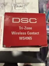 DSC WS4965 Tri-Zone Wireless Door Contact Sensor, Indoor, White