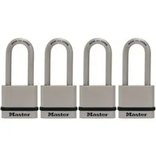 Heavy Duty Outdoor Padlock with Key, 1-3/4 in. Wide, 4 Pack