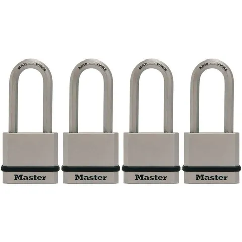 Heavy Duty Outdoor Padlock with Key, 1-3/4 in. Wide, 4 Pack