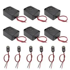 6 Sets DC12V Black Electronic Mini Piezo Alarm Siren Insurance Anti-Theft Hig...