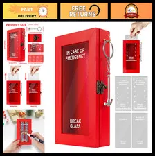 Funny Emergency Break Glass Box with Hammer - Hilarious Desk Decor & Gag Gift fo