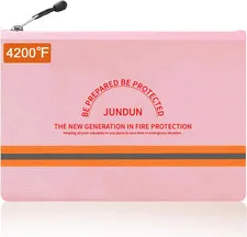 Fireproof Document Bag,14.2”X 10.0”Waterproof and Fireproof Money Bag with Alumi