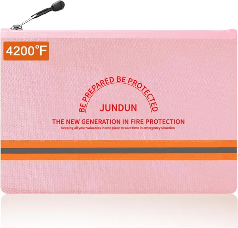 Fireproof Document Bag,14.2”X 10.0”Waterproof and Fireproof Money Bag with Alumi