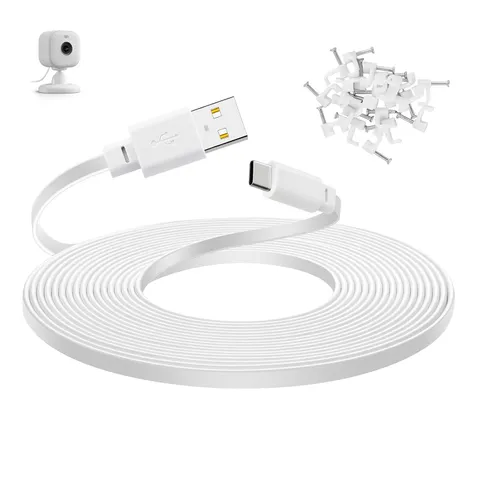 30 Ft Power Cord for Blink Mini 2 Security Camera, Blink Outdoor 4, Long USB C E