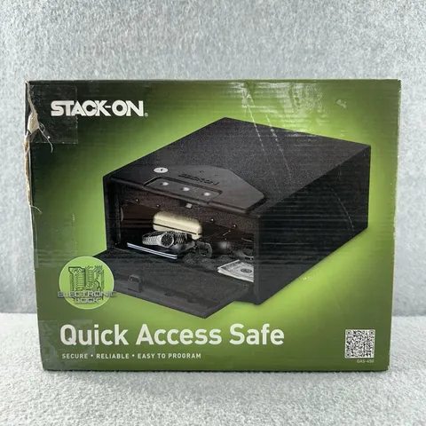 STACK-ON Quick Access Safe With Electronic Lock Gun Pistol 12x10x5 QAS-450