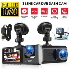 4K Dual Lens Car DVR Camera Dash Cam Front/Rear/Inside Video Recorder G-Sensor