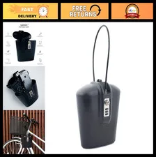 Portable Lock Box Safe for Indoor/Outdoor Use - Key & Combination Access, Black