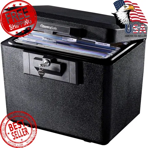 SentrySafe 1170 Black Fireproof Document Box