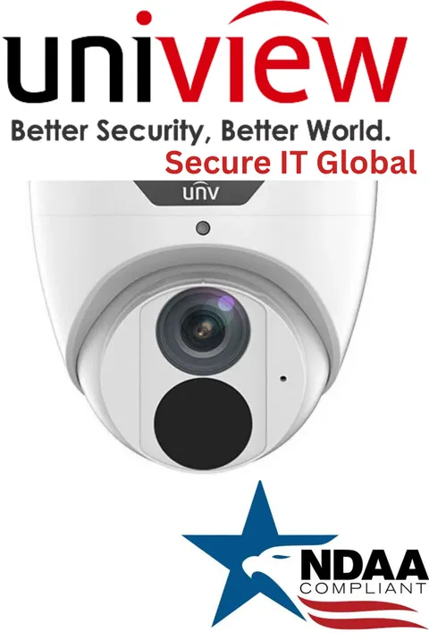 UNV 2MP IP67 NDAA Audio IP Network Uniview Eyeball Security Camera 2.8mm Lens