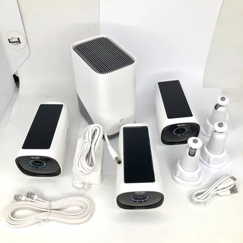 EufyCam 3, 3-Outdoor Wireless 4K Solar Powered Security Cameras w/ HomeBase 3