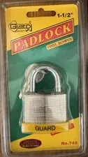 New Old Stock Guard Security Padlock #740 with Keys Brass Pin Cylinder  1-1/2"