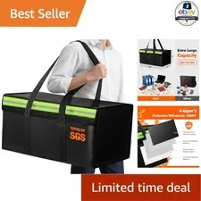 Large Fireproof Document Bag 24"x12"x12" Waterproof Zipper Closure Black