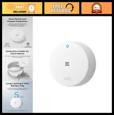 Flood and Freeze Sensor, Dual Detection for Water Leak & Temperature Alerts