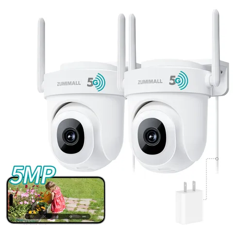 2.5K Wired Outdoor Security Camera, 24/7 Recording, Auto Tracking