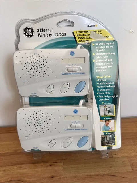 General Electric Three Channel Wireless Intercom New. 