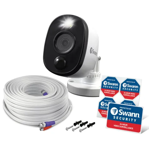 Swann Add-On DVR Bullet Security Camera System 1 Count (Pack of 1), White
