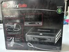 SentrySafe PP1K Portable Pistol Safe Key Lock w/ Tether Cable Handle Black