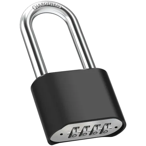 2.5in Long Shackle Combination Lock,  Large Outdoor Weatherproof Padlock, Des...
