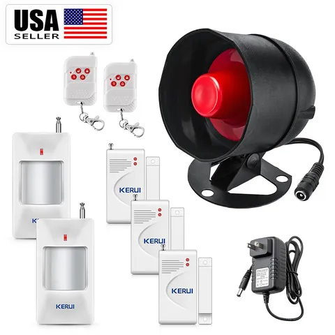 Household Wireless Security Alarm Set 115dB Siren Anti-Break In System Kit