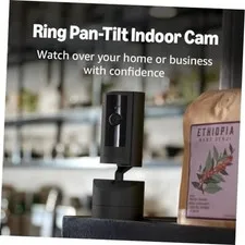 Pan-Tilt Indoor Cam - newest Model - See all around 1 Camera Device Only - Black