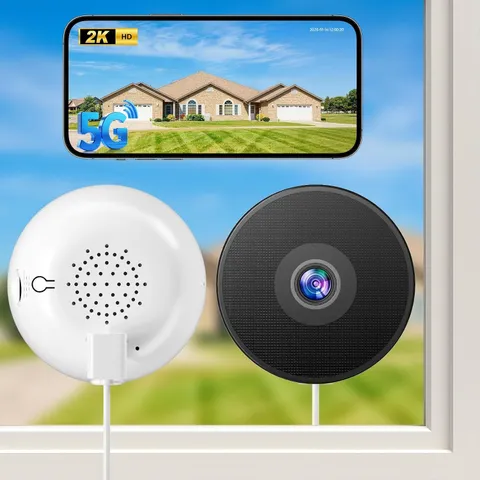 Window Camera, 2K Indoor Window Camera with 5G & 2.4G Wifi, Plug-In Window Camer