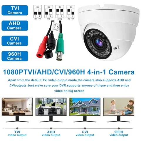 2MP Analog Dome Camera | 1080P TVI/AHD/CVI/960H Security Cam``