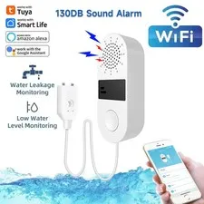 WiFi Water Loss Sensor 130dB Flood Detector Smart Life Alarm tuya