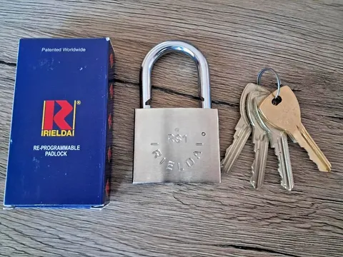 RIELDA 900-50/29 RS/ Italy /Re-programable High Security Padlock /Key Set 3+1