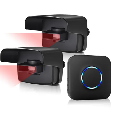 Wireless Driveway Alarm Motion Sensor 600FT Range 58 Chimes 2 Receivers 2 Sensor