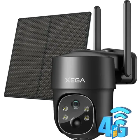 Solar-Powered 4G LTE Security Camera with Built-In SIM - Perfect for Remote Use