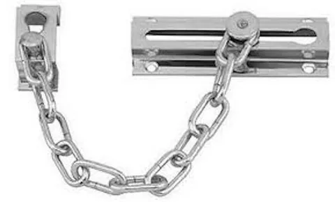 RiteFit Bright Chrome Door Security Chain-FREE POSTAGE -HDCCP