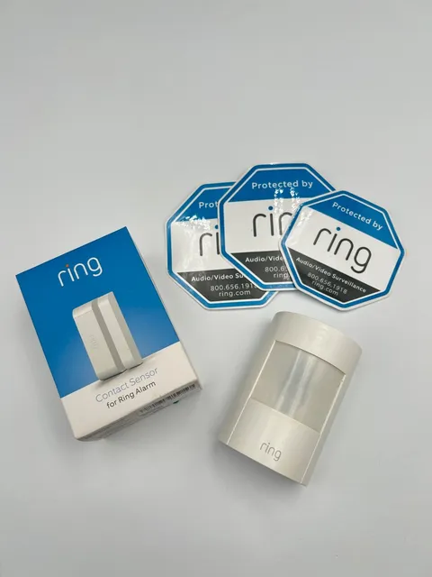 RING Alarm Motion Detector Preowned NEW Contact Sensor Bundle w Box Stickers