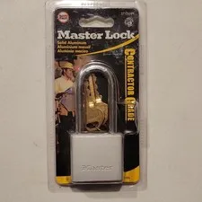 Master Lock 571DLHPF Aluminum/Steel Keyed Padlock High Security 2 Keys Silver