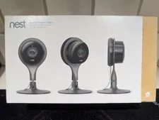 Google Nest Cam Indoor Smart Security Camera 3 Pack NC1104US Factory Sealed