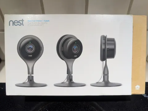 Google Nest Cam Indoor Smart Security Camera 3 Pack NC1104US Factory Sealed