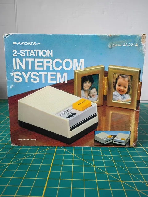 Archer 2-Station Intercom System Radio Shack Cat. No. 43-221A vintage 
