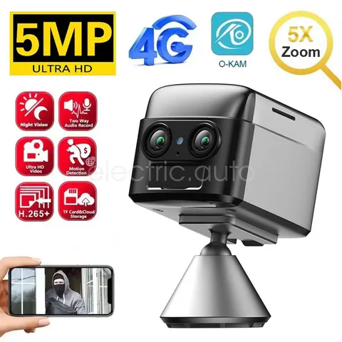 4K HD WIFI Camera 4G SIM Card Home Security Cam Two Way Audio Motion Detection