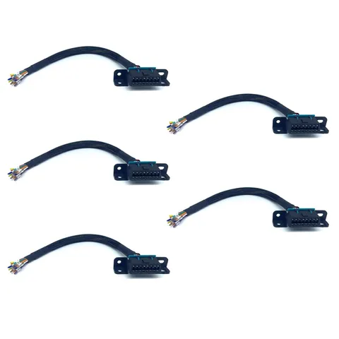 Female 16Pin J1962F OBD2 Dash Port Pigtail Cable Braid Fixed Wire H Adapter