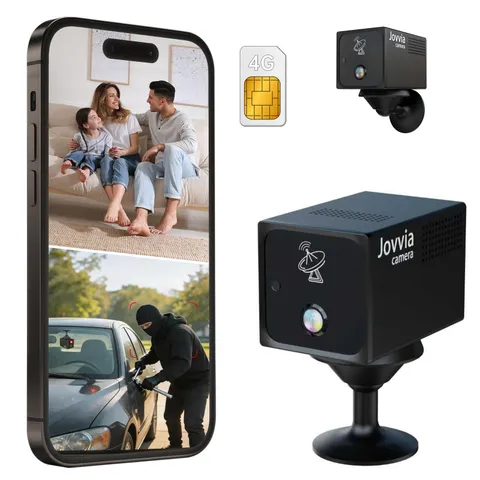 No WiFi Small Security Camera, 4G LTE Cellular Camera with SIM Card, AI Radar...