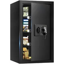 5.1 Cuft Large Home Safes Water and Fireproof with Digital Keypad and Key Loc...