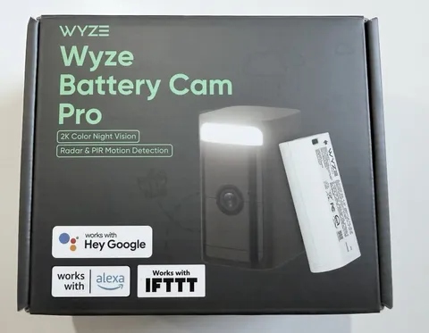 Wyze Battery Cam Pro 2k HDR Wireless Outdoor-Indoor Security Camera Black - New!