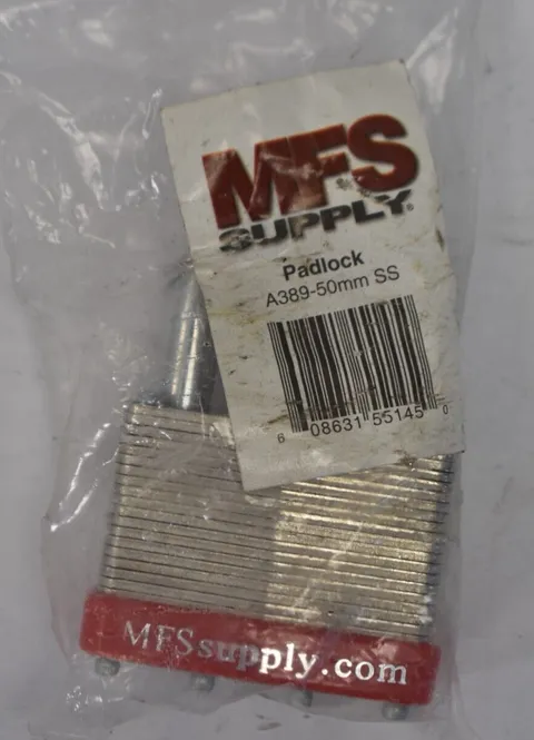 MFS Supply Padlock Keyed Alike Laminated Steel Short Shackle 50mm 1-1/8"
